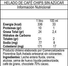 Cargar imagen en el visor de la galería, HELADO CAFÉ CHIPS SIN AZÚCAR
