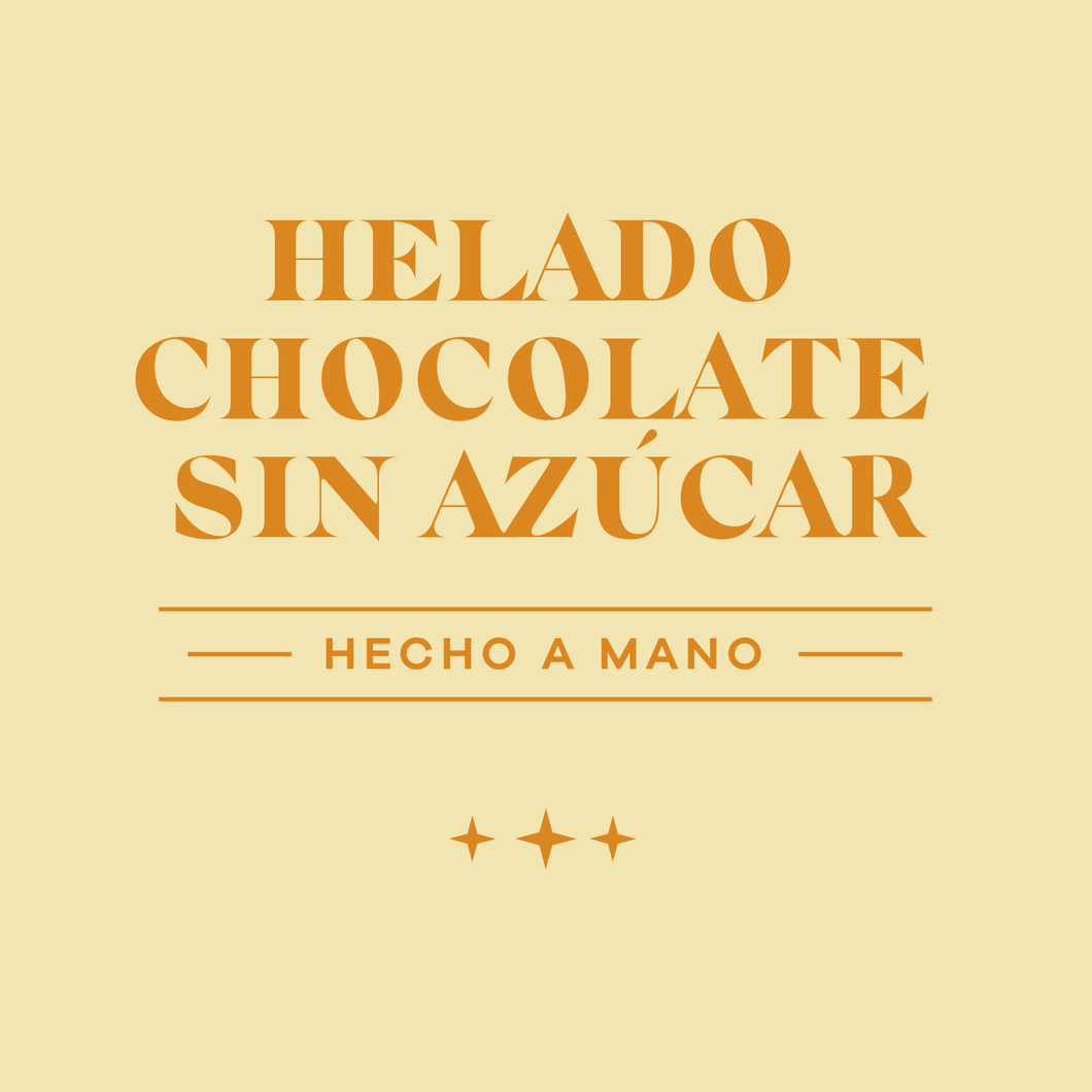 HELADO DE CHOCOLATE 70% CACAO SIN AZÚCAR